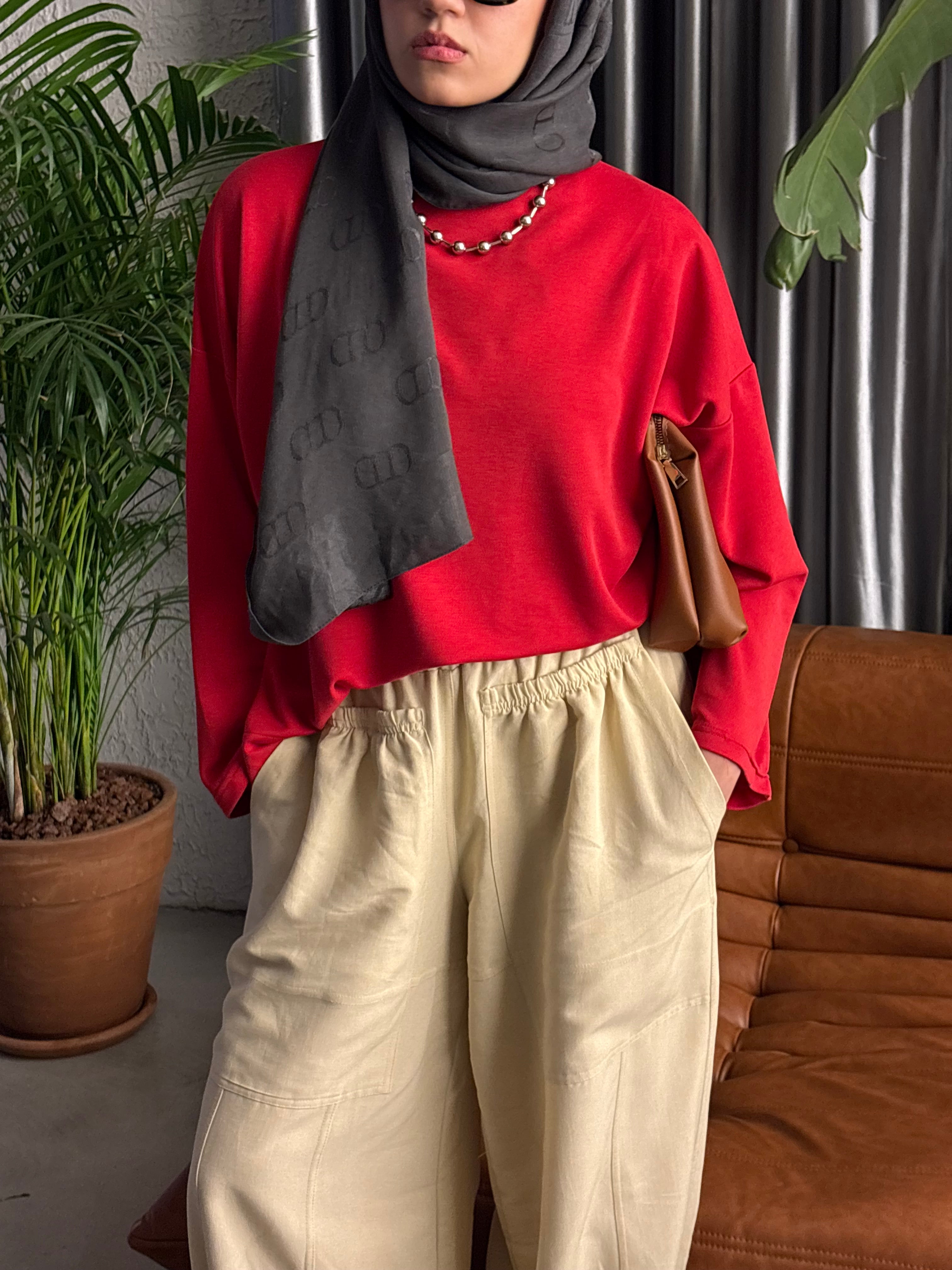 BİCE BEJ BAGGY PANTOLON