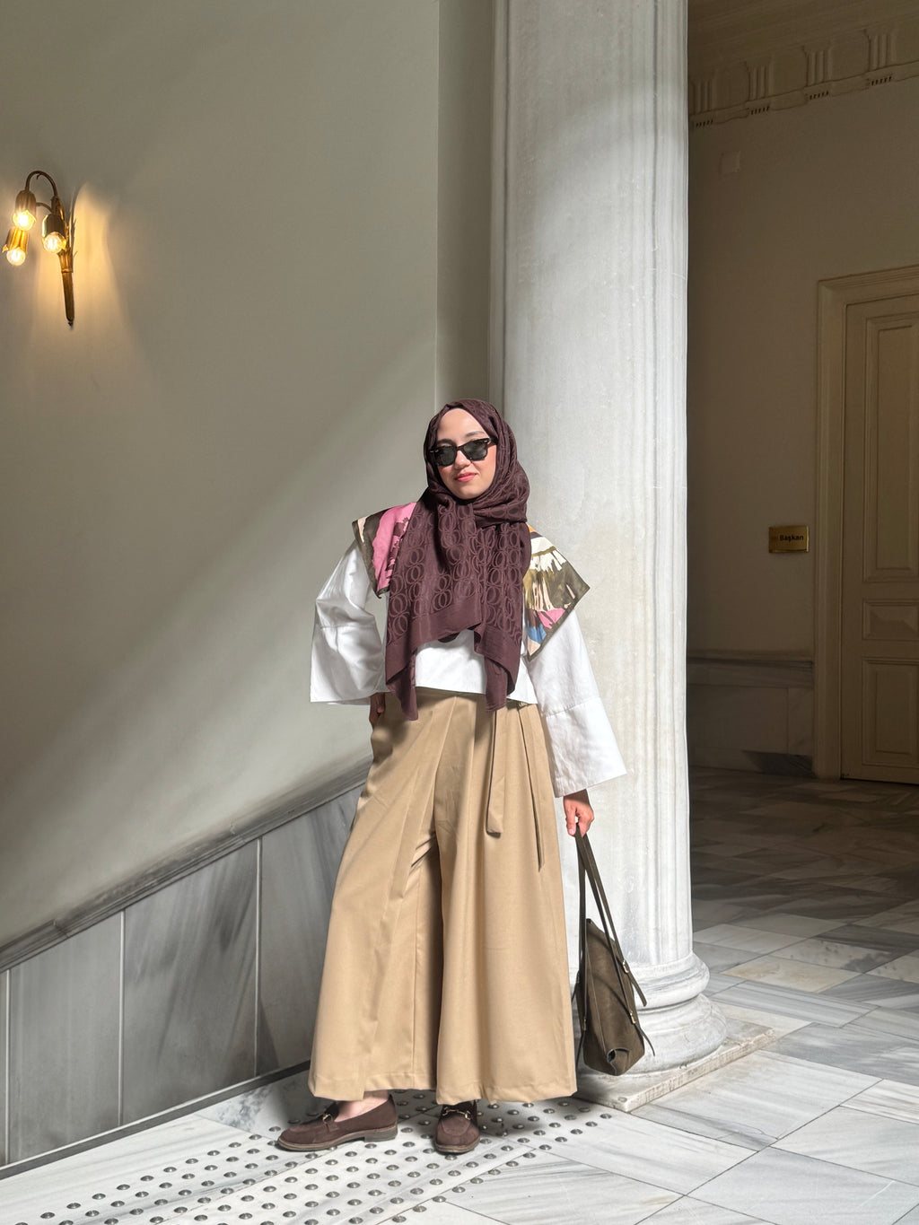 ŞÜDA CAMEL ETEK PANTOLON