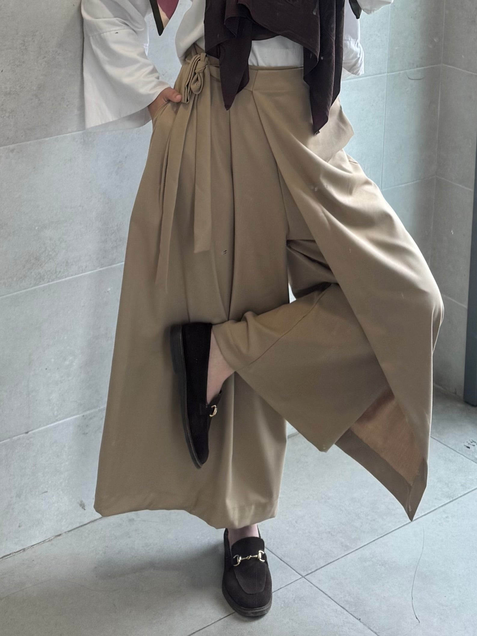 ŞÜDA CAMEL ETEK PANTOLON