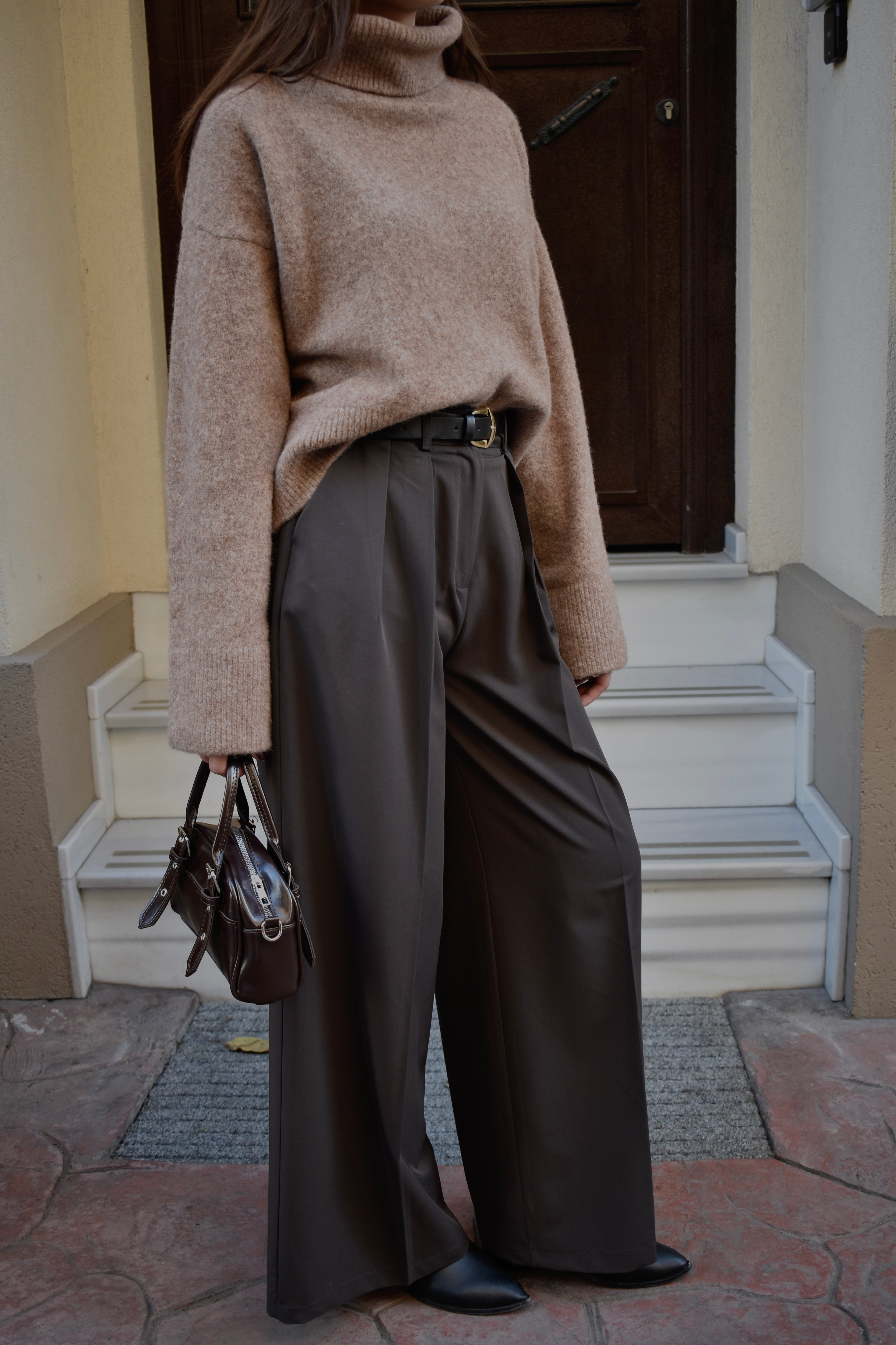 BEYZA KEMERLİ KUMAŞ PANTOLON