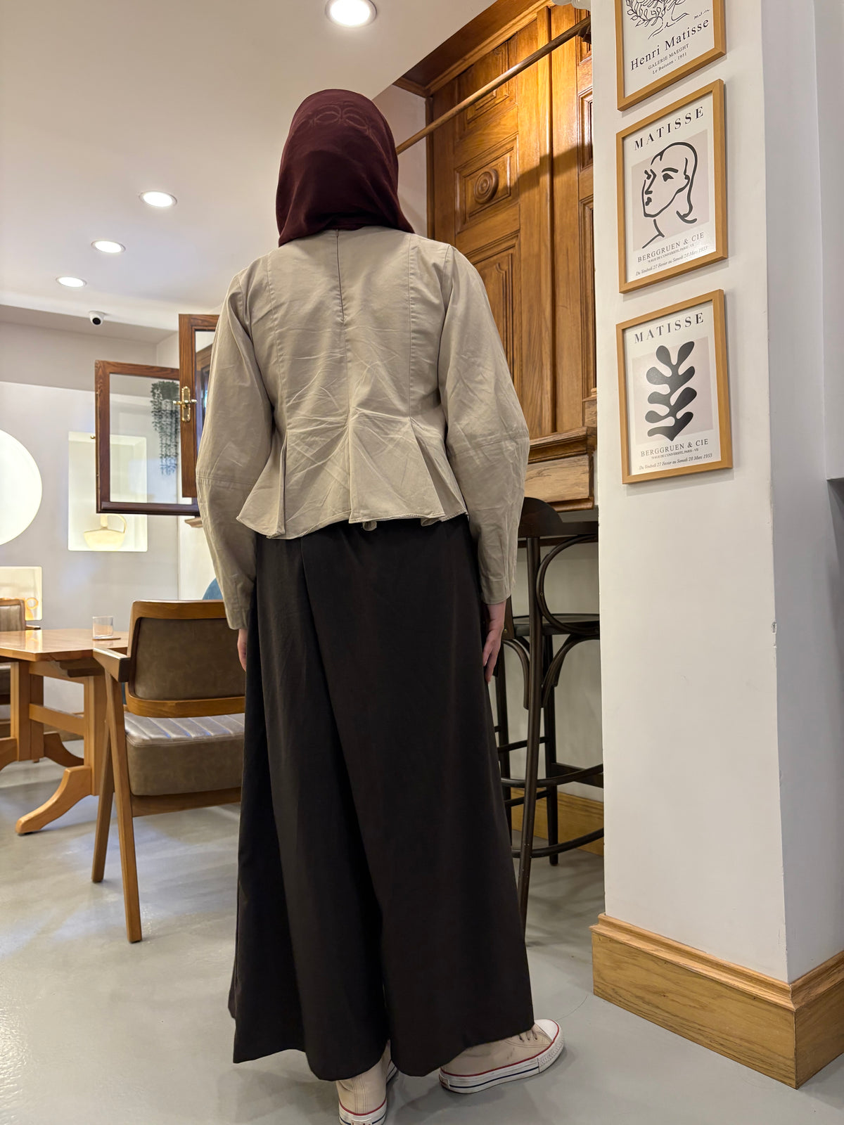 ŞÜDA KOYU KAHVE  ETEK PANTOLON