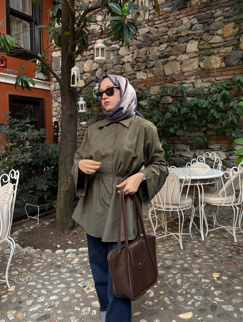 HAKİ RÜM İPLİ GÖMLEK